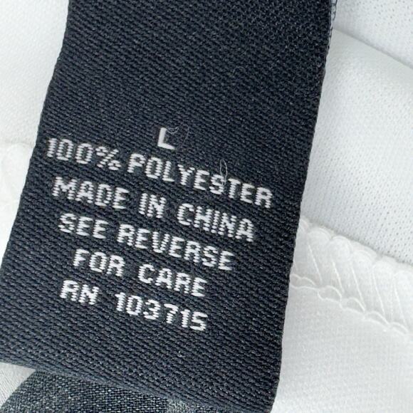 Sheer Chiffon Chevron Chic Tunic w/Tank L Asymmetric Hem Black/White Boho Flowy - Picture 13 of 15